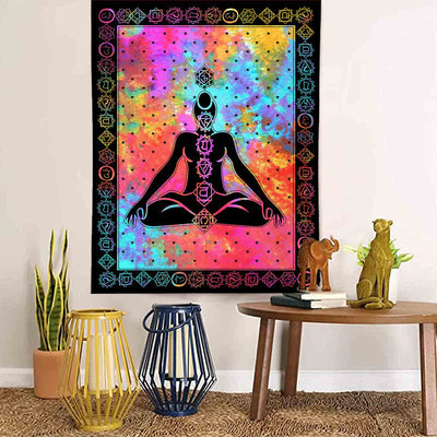 Meditation Vintage Wall Hanging Tapestry