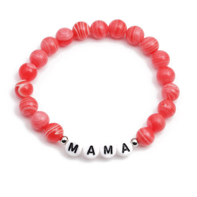 Olivenorma "MOM" Carnelian Beaded Bracelet