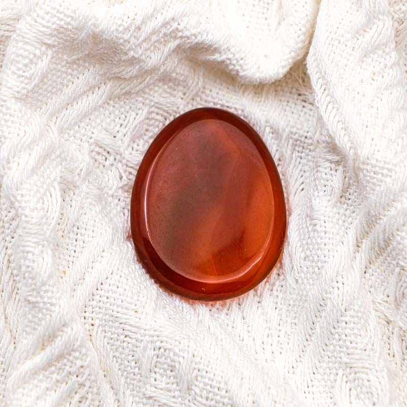 Olivenorma Red Agate Thumb Worry Stone