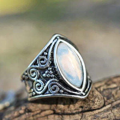 Olivenorma Moonstone Healing Protection Ring