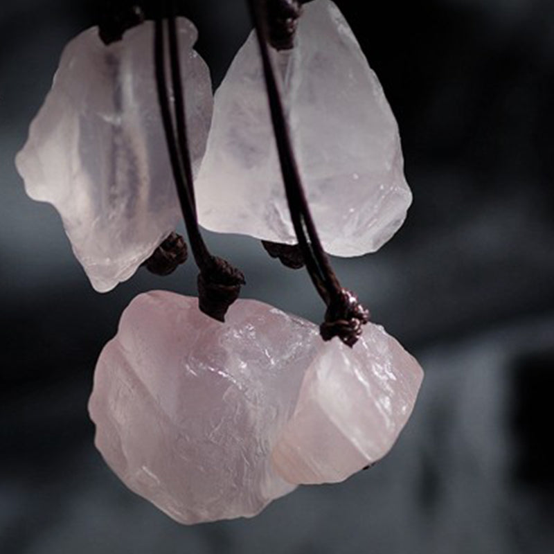 Natural Rose Quartz Gemstone Neclace