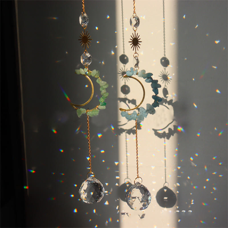 Olivenorma Moon Suncatcher Wall Hanging Wind Chime