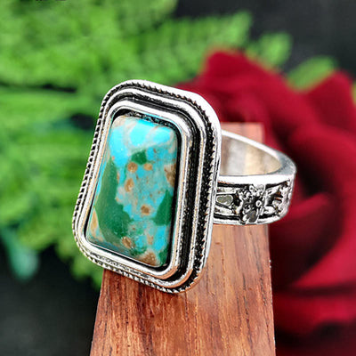 Olivenorma Emperor Stone Embossed Rose Ring - UK Size T1/2（US 10） - image 0