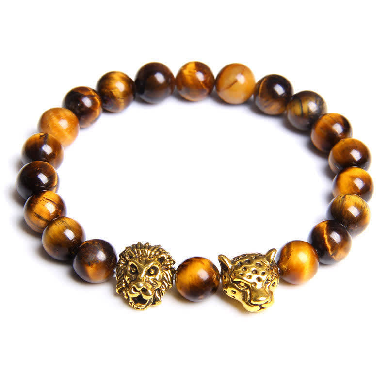 Olivenorma Tiger Eye Lion Panther Beads Bracelet