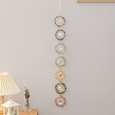 Olivenorma Chakra Gravel Dreamcatcher Decorative Wind Chime