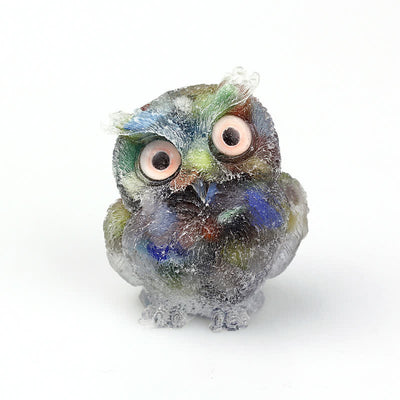 Olivenorma Natural Crystal Owl Gemstone Decoration