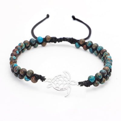 Natural Stone Turtle Bracelet