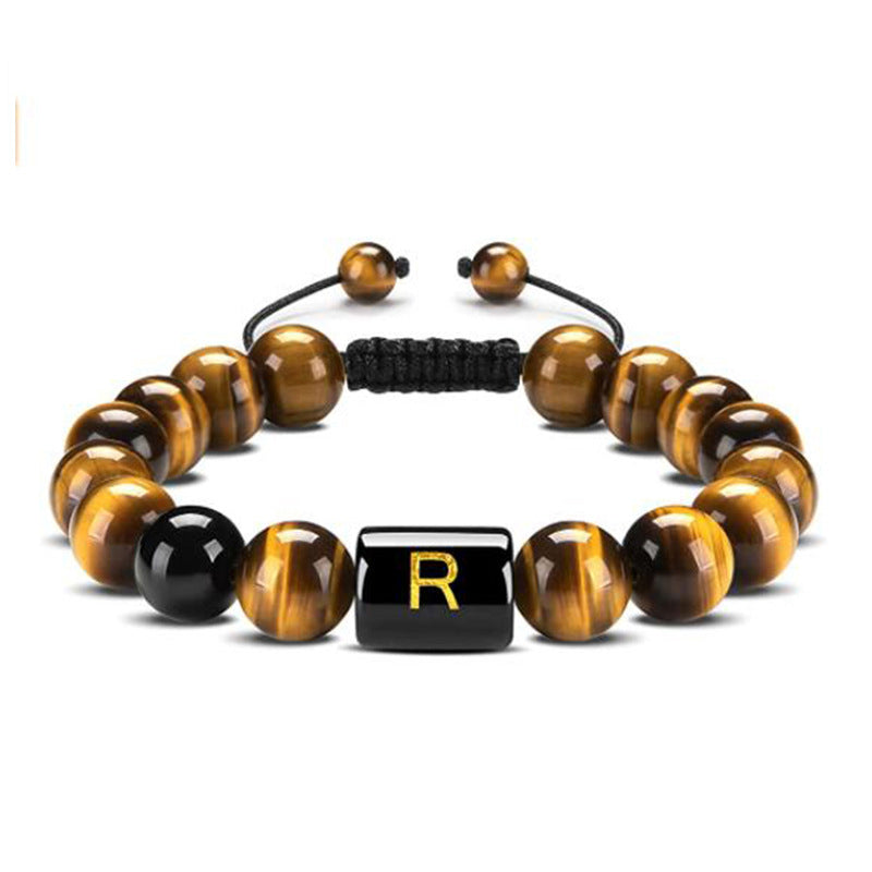 Tiger Eye Letter Protection Bracelet