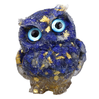 Olivenorma Natural Crystal Owl Gemstone Decoration