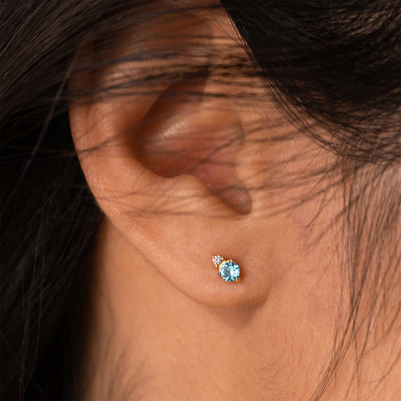 Olivenorma Raindrop Birthstone Stud Earrings