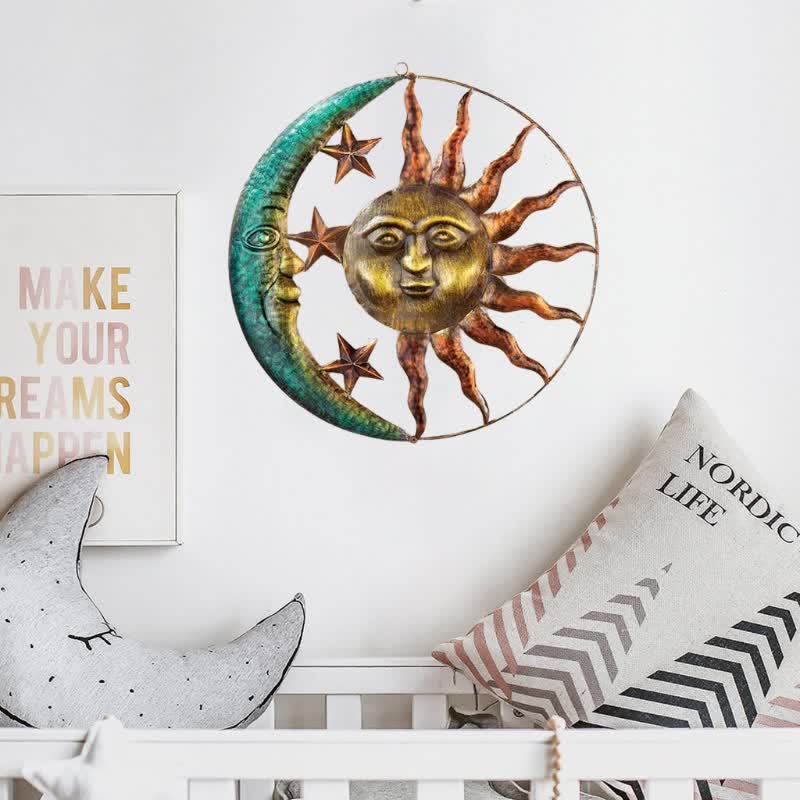 Olivenorma Sun Moon Face Wall Decor