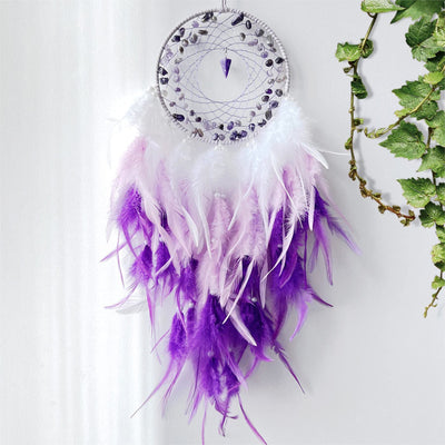 Olivenorma Amethyst Gravel Pendulum Pendant Purple Dream Catcher