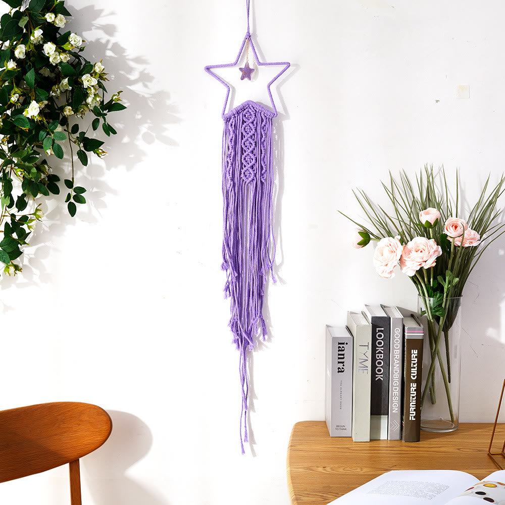 Olivenorma Star Moon Macrame Tassel Dream Catcher