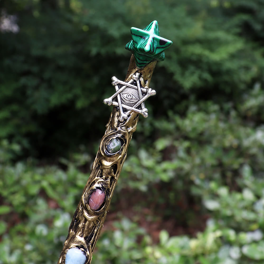 Olivenorma Natural Chakra Merkaba Crystal Wands