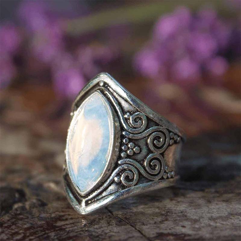 Olivenorma Moonstone Healing Protection Ring