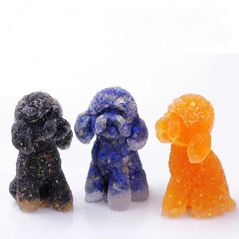 Olivenorma Natural Crystal Poodle Gemstone Decoration