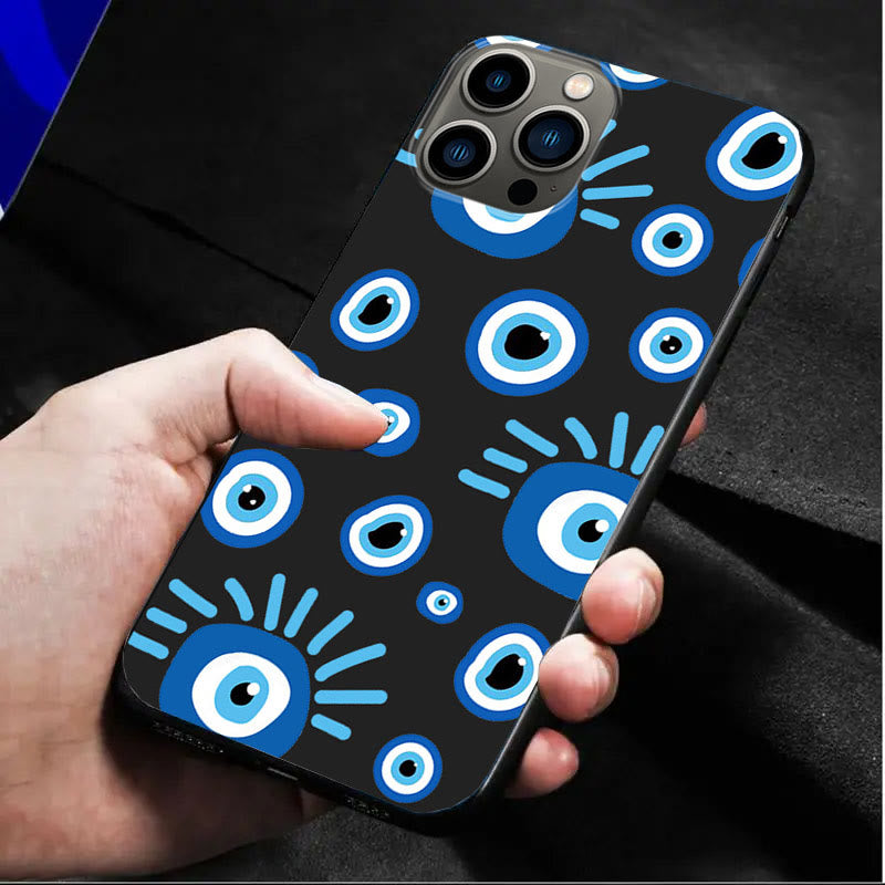 Olivenorma Blue Evil Eye Hamsa Phone Case for iPhone 13/14/15