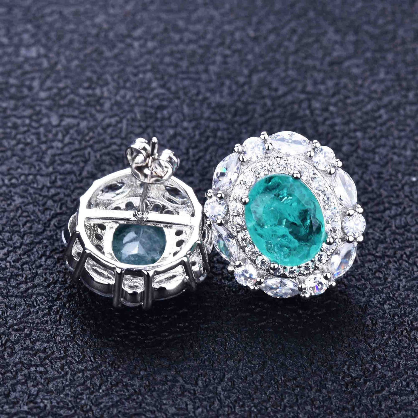 Olivenorma Flowers Paraiba Tourmaline Jewelry Set