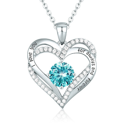 Olivenorma "I love you for always and forever" - Birtshtone Heart Necklace