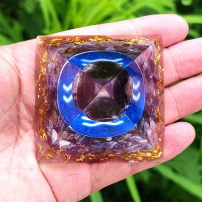 Olivenorma Amethyst Aquarius Zodiac Orgone Pyramid