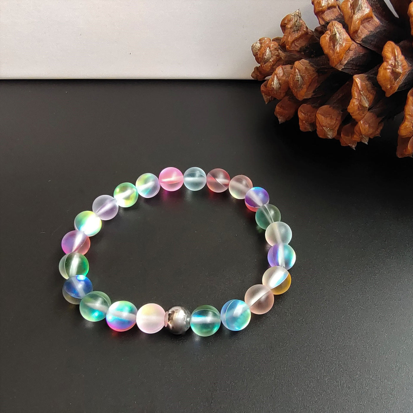 Olivenorma Multicolor Crystal Glass Bead Bracelet