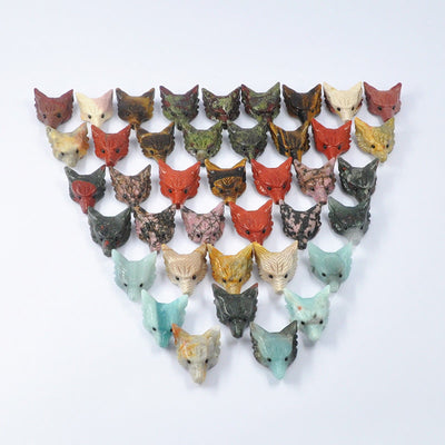 Olivenorma Natural Crystal Carved Wolf Head Accessory Gemstone Decoration - image 43