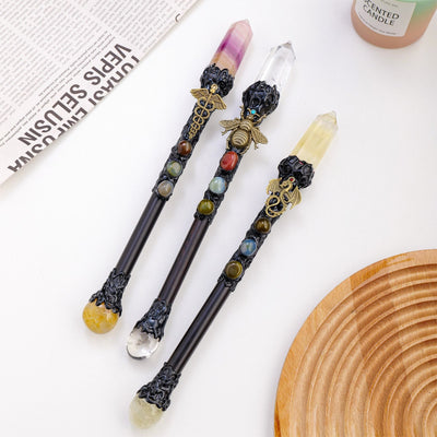 Olivenorma Natural Stone Magic Column Cosplay Halloween Crystal Wands