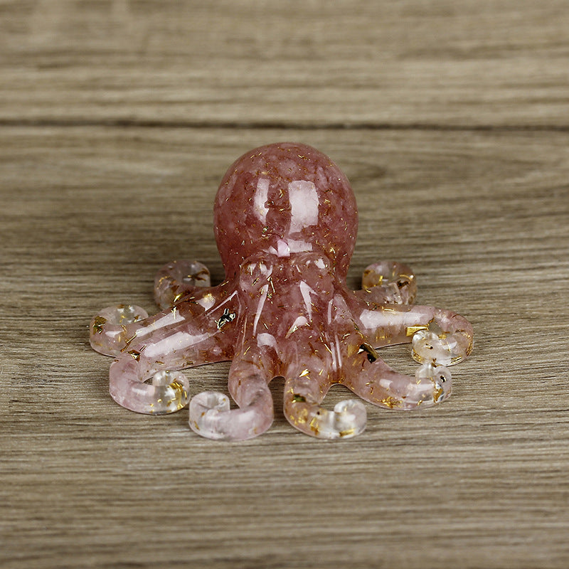 Olivenorma Natural Crystal Gravel Octopus Gemstone Decoration