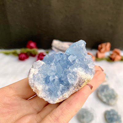 Olivenorma Natural Kyanite Geode Healing Gemstone Decoration