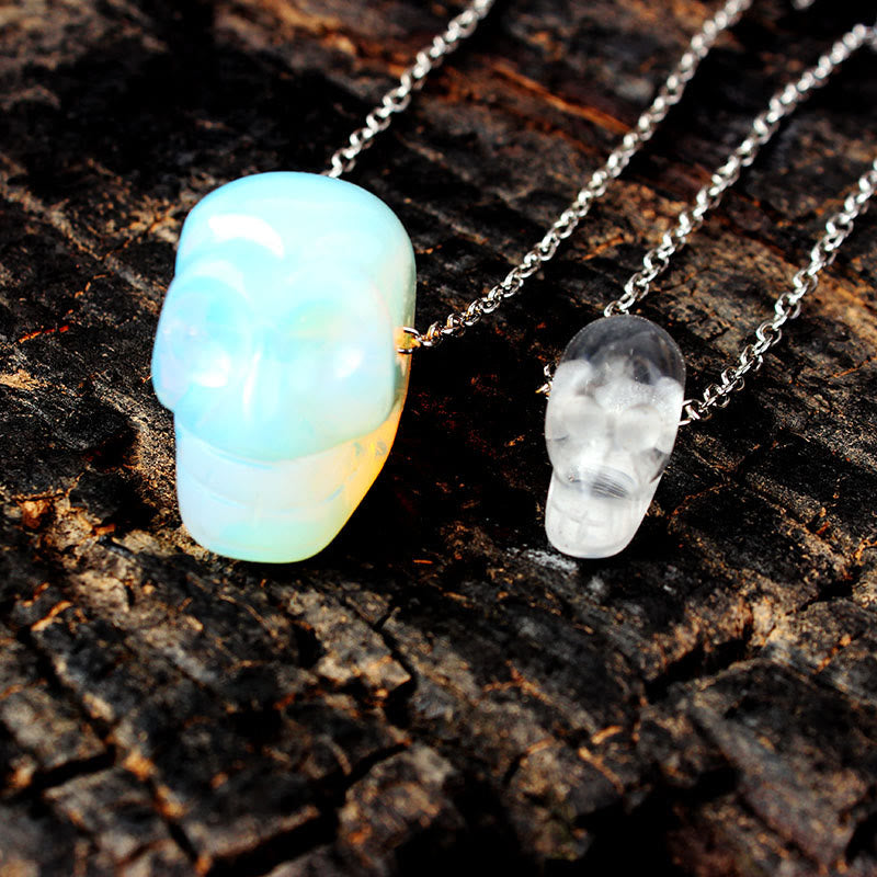 Olivenorma "Powerful Healing" Crystal Skull Necklace