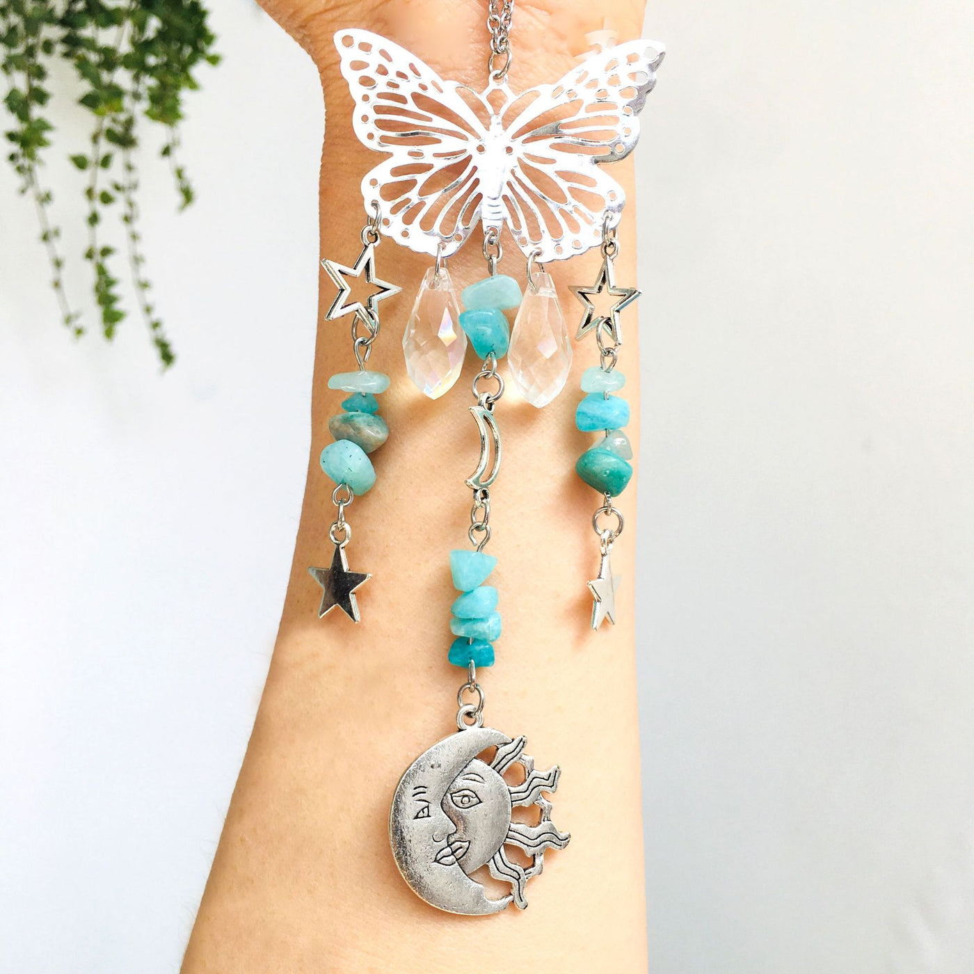 Olivenorma Suncatcher Butterfly Style Sun Moon Wind Chime