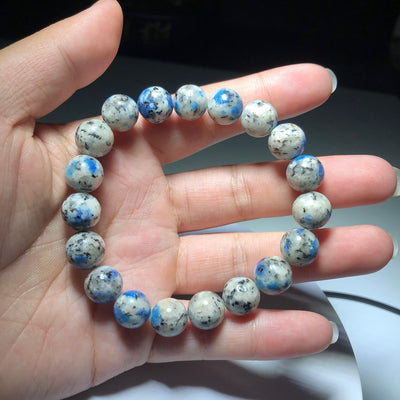 Olivenorma Natural Azurite 11mm Beads Energy Stone Bracelet