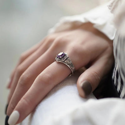 Olivenorma Paisley Amethyst Ring