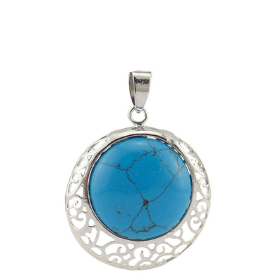 Olivenorma Round Crystal Genuine Stone Adjustable Necklace