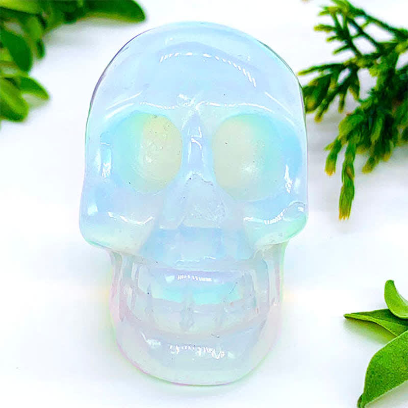 Olivenorma Opalite Crystal Skull Decoration