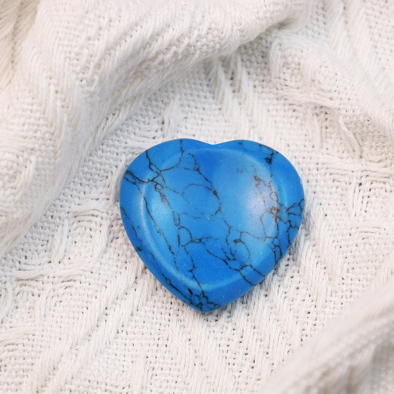 Olivenorma Blue Turquoise Heart Worry Stone