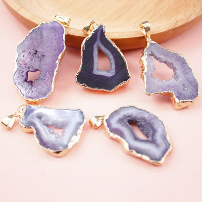 Olivenorma Irregular Raw Crystal Slice Necklace