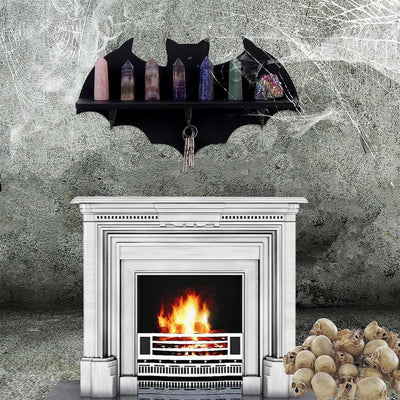 Olivenorma Bat Floating Wood Crystal Shelf