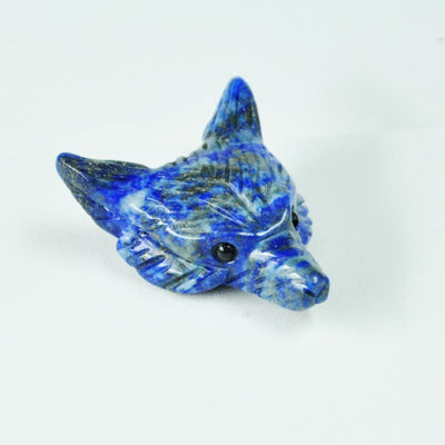 Olivenorma Natural Crystal Carved Wolf Head Accessory Gemstone Decoration - Lapis Lazuli - image 16