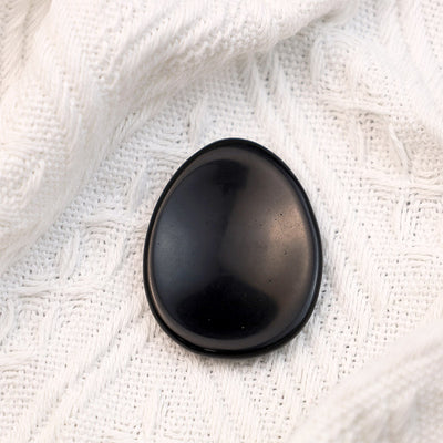 Olivenorma Black Onyx Egg Thumb Worry Stone