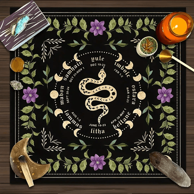 Olivenorma Spirit Snake Moon Altar Divination Tarot Tablecloth