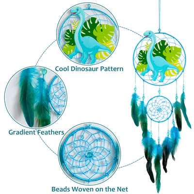 Olivenorma Dinosaur For Kids Feather Dream Catcher