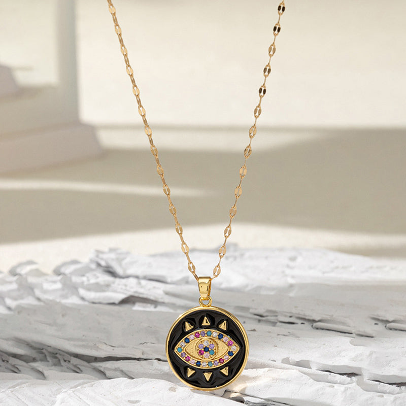 Olivenorma Fatima Cross Zircon Amulet Necklace