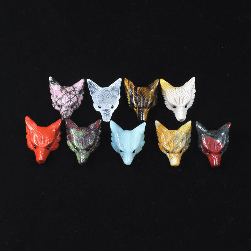Olivenorma Natural Crystal Carved Wolf Head Accessory Gemstone Decoration - image 39