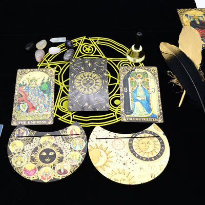 Olivenorma Full Kit Gold Foil Divination Box Set Tarot Deck Cards