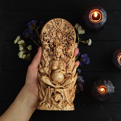 Olivenorma Gaia Goddess Statue Resin Pagan Decoration