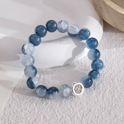 Olivenorma Blue Glass Crystal Beads Bracelet