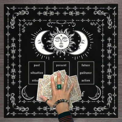 Olivenorma Know Thyself Moon & Sun Tarot Tablecloth