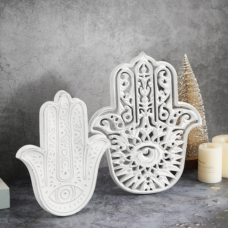 Olivenorma White Hamsa Wall Decoration