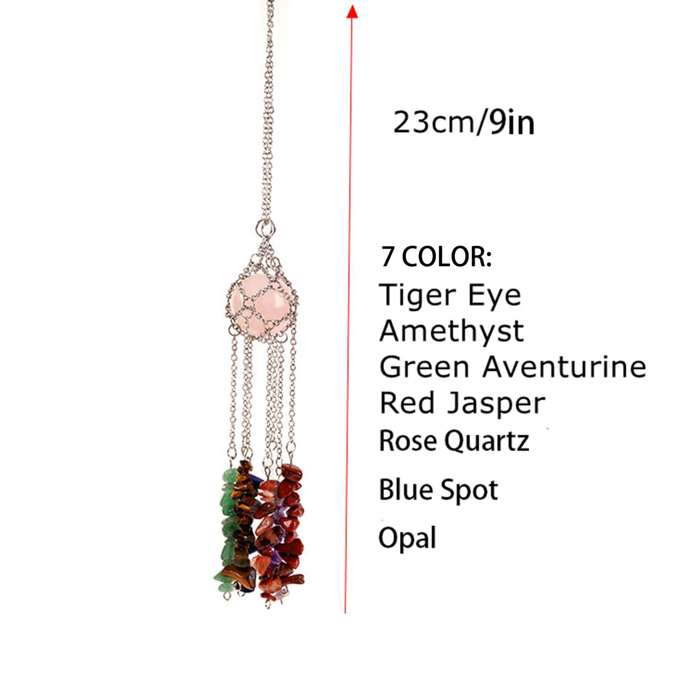 Olivenorma Hand-Woven Natural Crystal Hanging Pendan Wind Chime